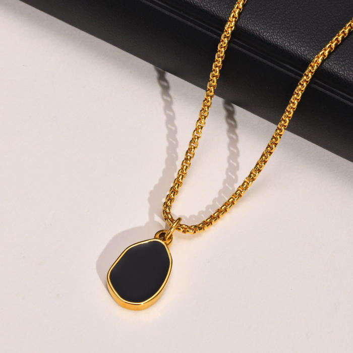 Wholesale Steel Irregular Oval Drop Pendant