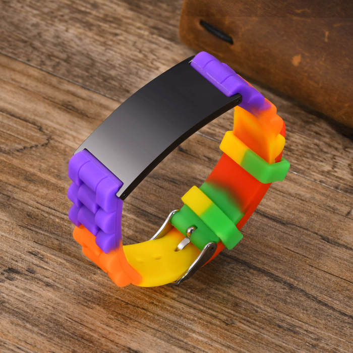 Wholesale Engravable Silicone Bracelet