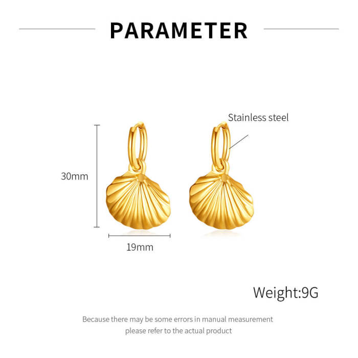 Wholesale Stainless Steel Seashell Earrings