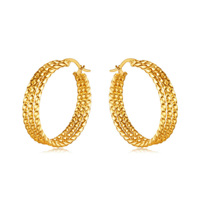 Wholesale Stainless Steel Multi-Layer Earrings