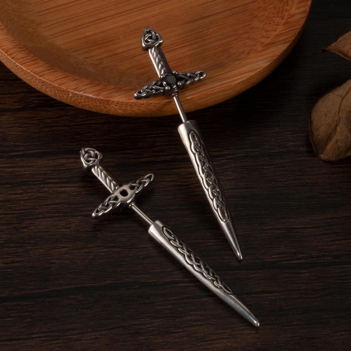 Wholesale Stainless Steel Celtic Sword Earrings