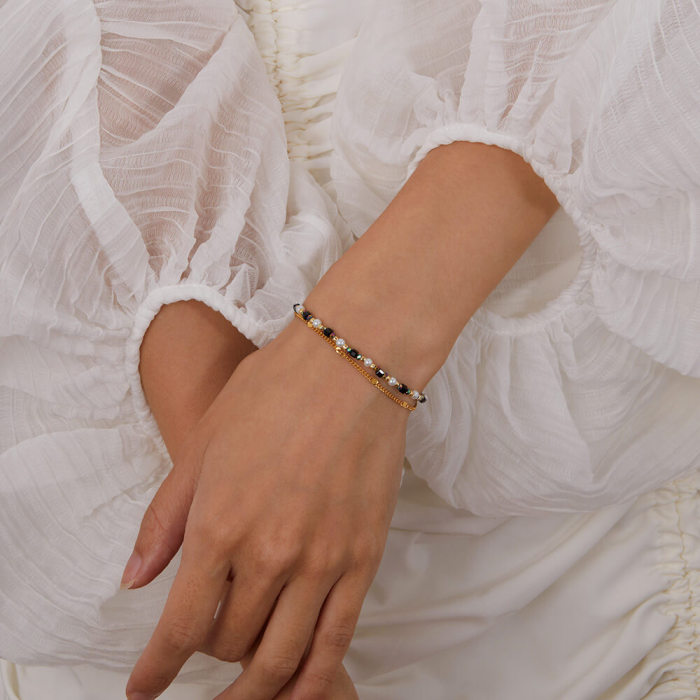 Wholesale Stainless Steel Double Stacking Bracelet