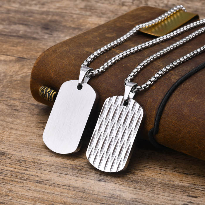 Wholesale Stainless Steel Mens Dog tag Pendant