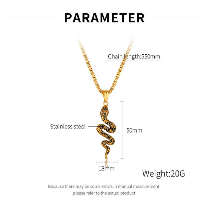Wholesale Stainless Steel Snake Pendant