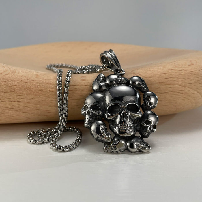 Wholesale Stainless Steel Ghost Head Pendant