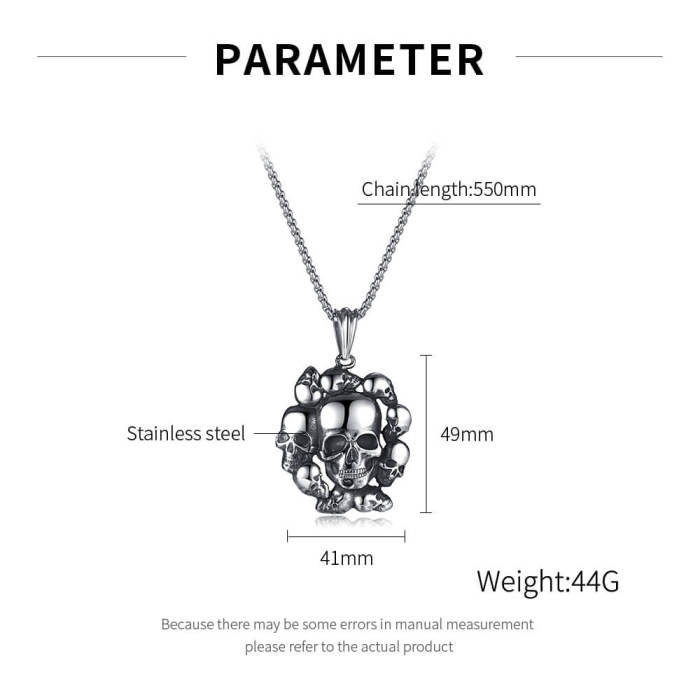 Wholesale Stainless Steel Ghost Head Pendant