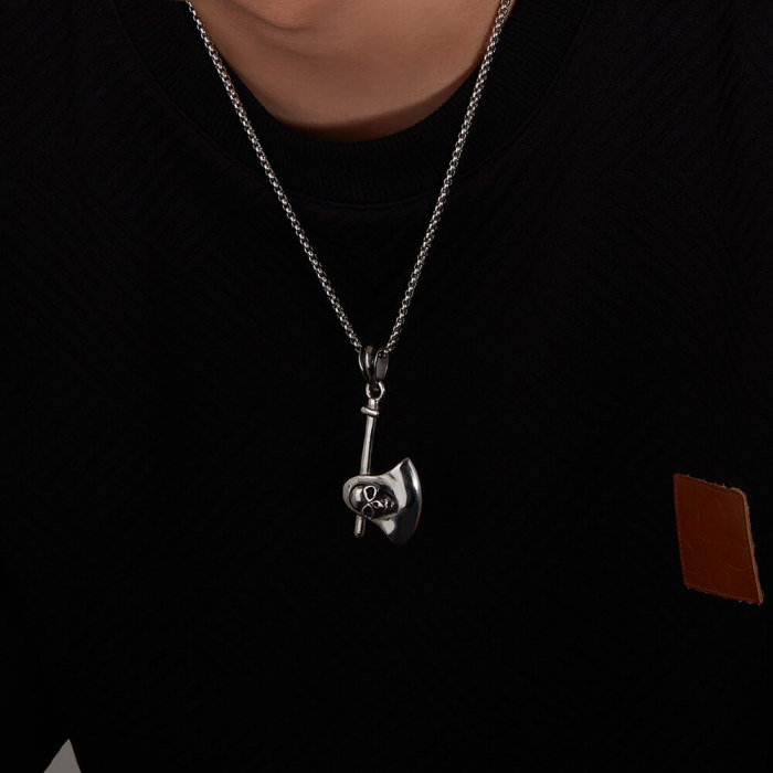Wholesale Stainless Steel Vintage Axe Necklace
