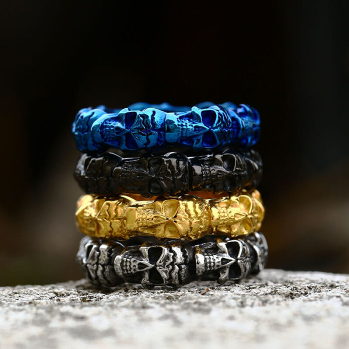 Wholesale Stainless Steel Skull Tail Ring
