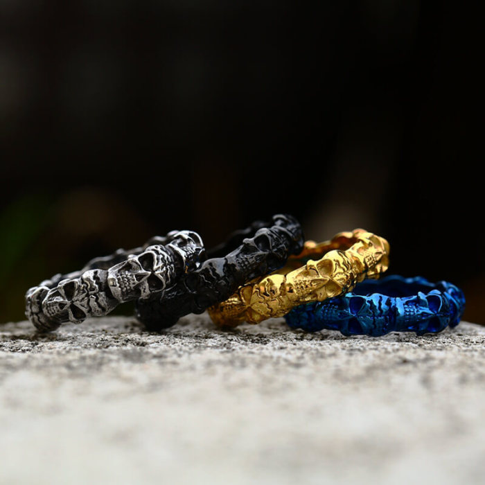Wholesale Stainless Steel Skull Tail Ring