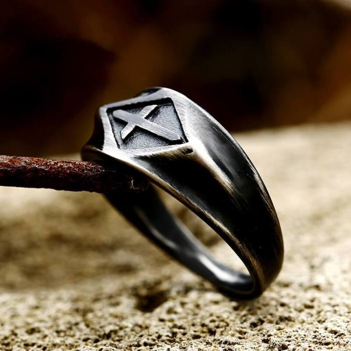 Wholesale Stainless Steel Old-fashioned Cross Ring