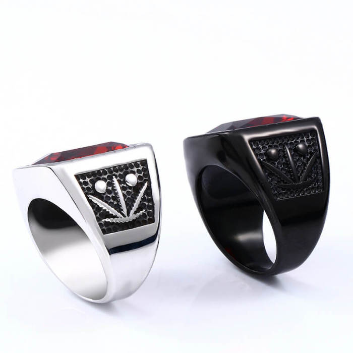 Wholesale Stainless Steel Mens Black Ring