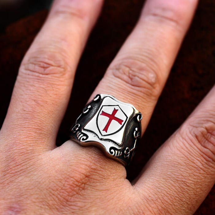 Wholesale Stainless Steel Mens Cross Rings