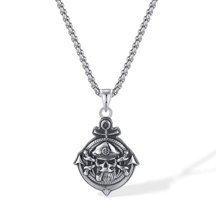 Wholesale Stainless Steel Pirate Skull Pendant