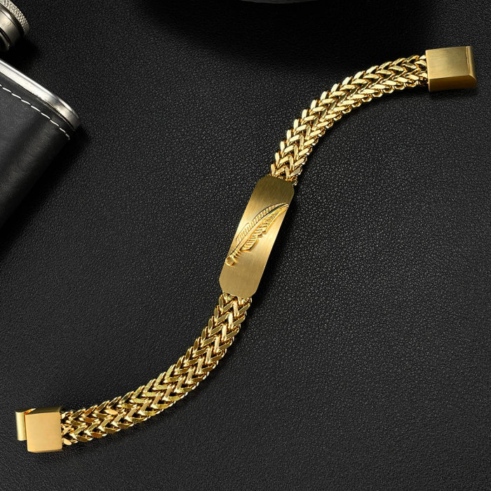 Wholesale Stainless Steel Mens Gold Bracelet