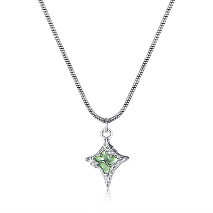 Wholesale Women Stainless Steel Quadrangle Necklace