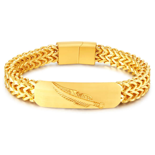 Wholesale Stainless Steel Mens Gold Bracelet