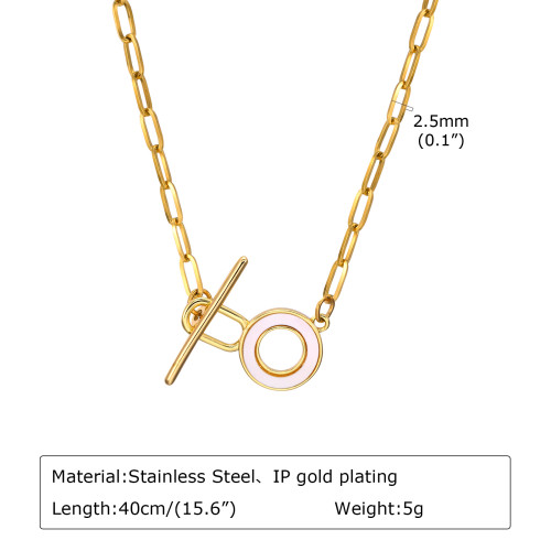 Wholesale Stainless Steel Plated Gold Women's Necklace