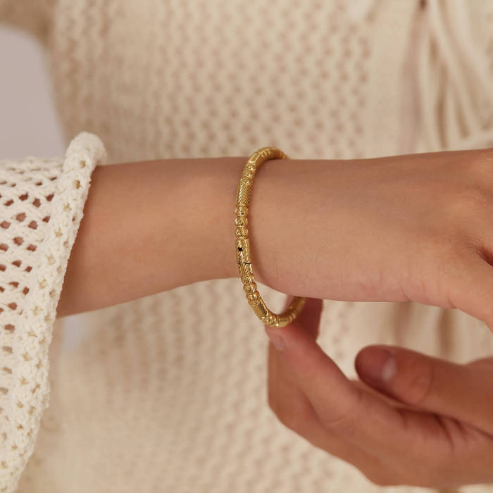Wholesale Stainless Steel Gold Plated Bracelet