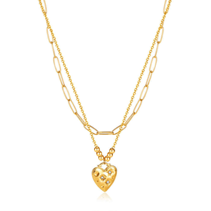 Wholesale Stainless Steel Heart Pendant Necklace