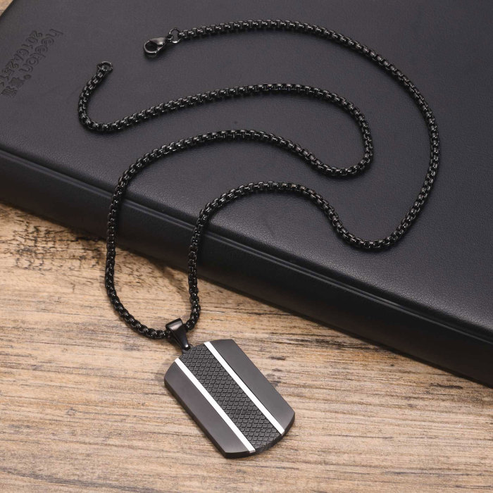 Wholesale Stainless Steel Black Dog Tag