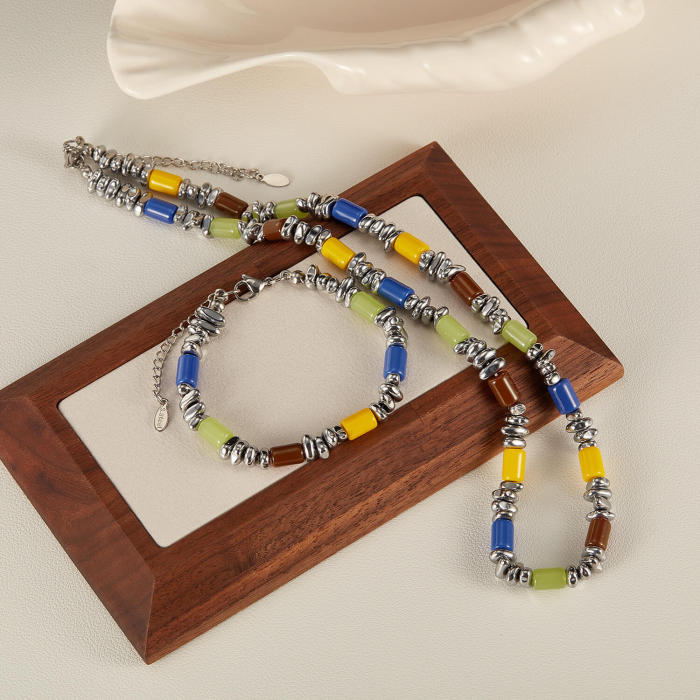 Wholesale Beads Bracelet and Necklace Jewelry Set