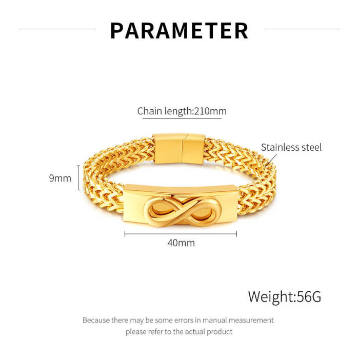 Wholesale Stainless Steel Men Bracelet with Infinity