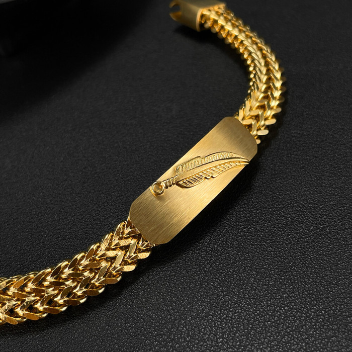 Wholesale Stainless Steel Mens Gold Bracelet
