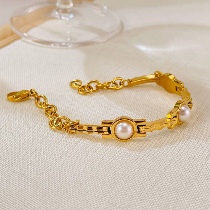 Wholesale Stainless Steel Women Gold Plated Bracelet