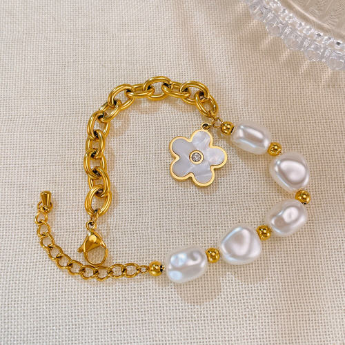 Wholesale Stainless Steel Freshwater Pearl Bracelet