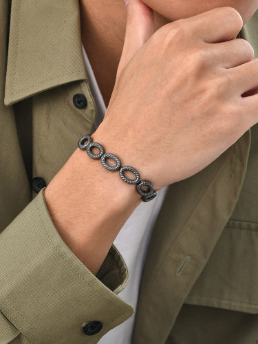 Wholesale Black Gallstone Men's Bracelet