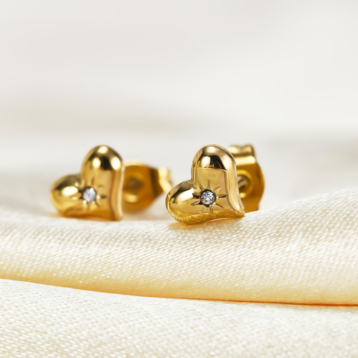 Wholesale Stainless Steel Heart Earrings