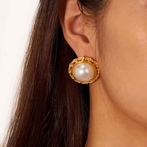 Wholesale Stainless Steel Pearl Earrings