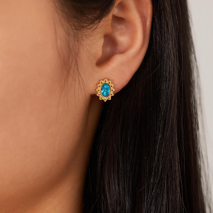 Wholesale Stainless Steel Women CZ Earring