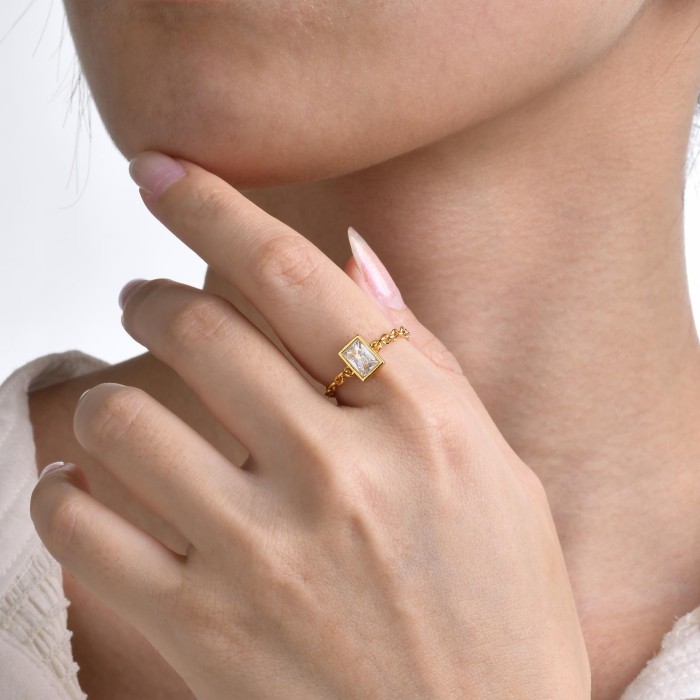 Wholesale Zirconia Chain Ring