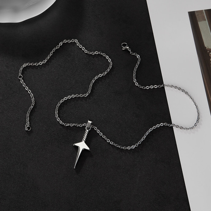 Wholesale Stainless Steel Crossed Sword Pendant
