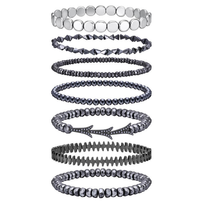 Wholesale Black Gallstone Beaded Bracelets