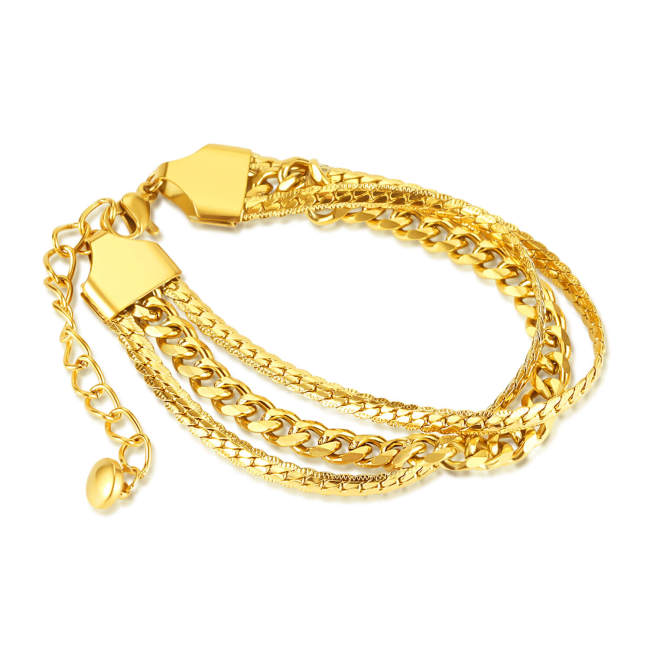 Wholesale Stainless Steel Multi Layered Bracelet