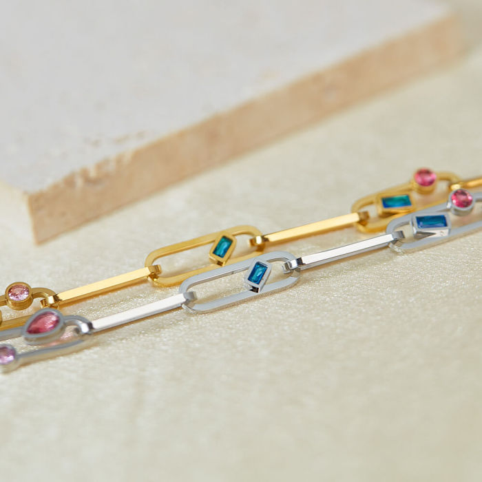 Wholesale Stainless Steel Women Bracelet with CZ