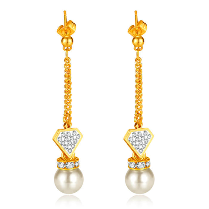 Wholesale Stainless Steel CZ Earrings