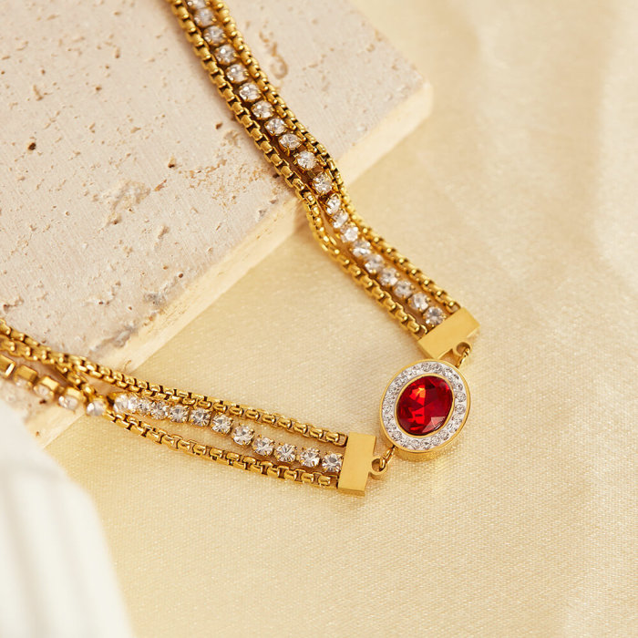 Wholesale Stainless Steel and CZ Chain Bracelet