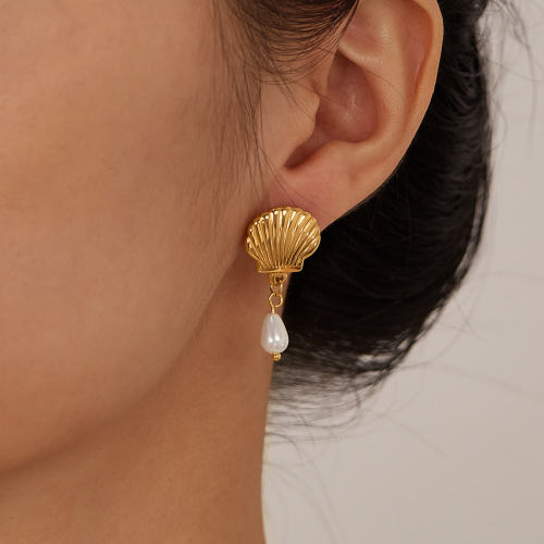 Wholesale Stainless Steel Pearl Earrings