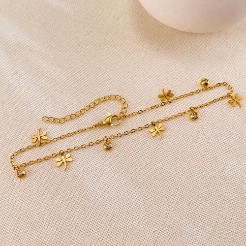 Wholesale Stainless Steel Dragonfly Anklet