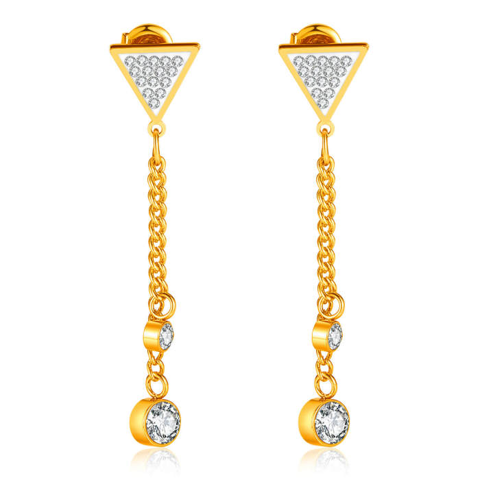 Wholesale Stainless Steel CZ Earrings