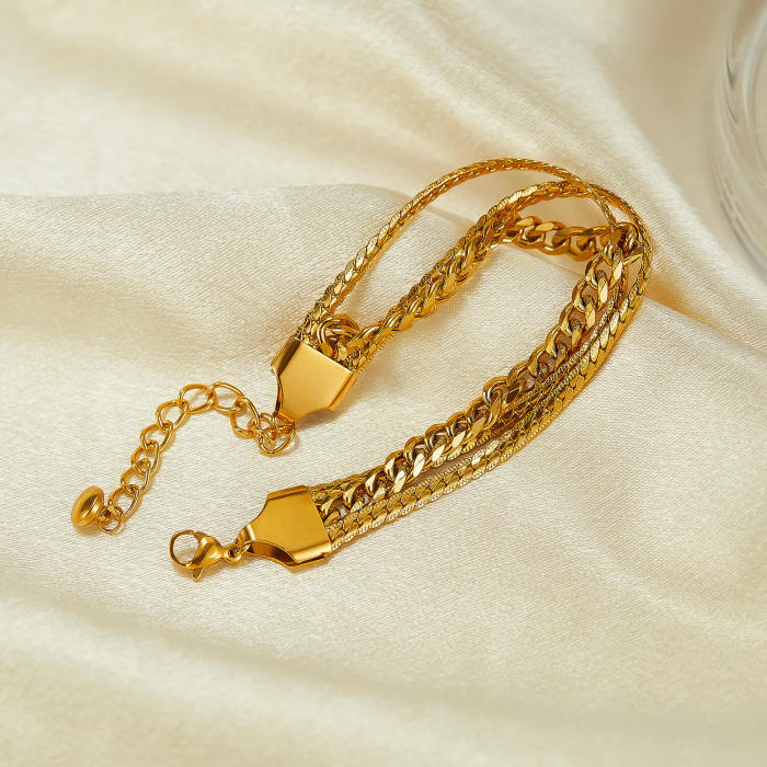 Wholesale Stainless Steel Multi Layered Bracelet