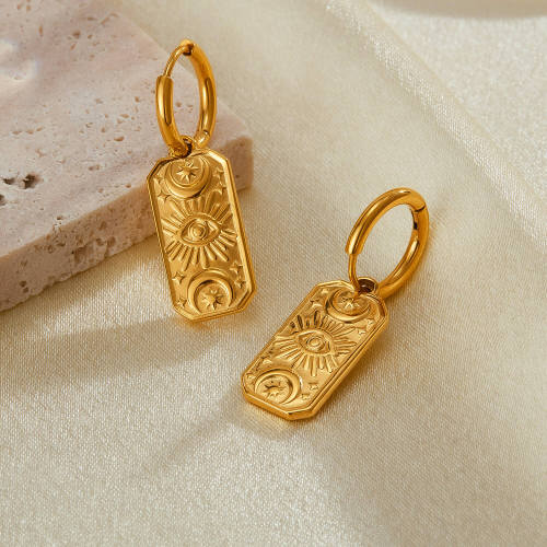 Wholesale Stainless Steel Moon Eyes Earrings