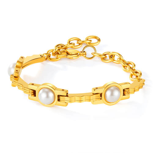 Wholesale Stainless Steel Women Gold Plated Bracelet