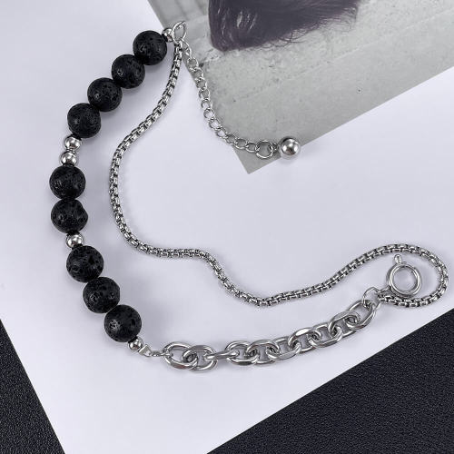 Wholesale Stainless Steel Volcanic Stone Bracelet