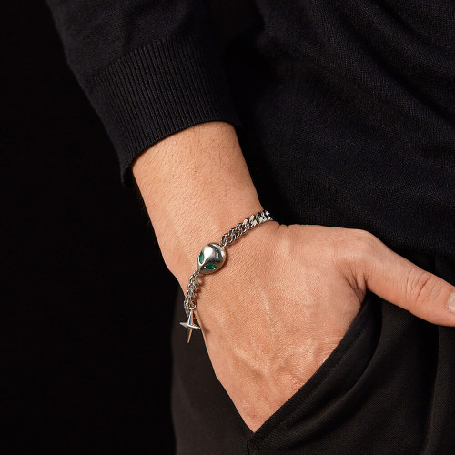 Wholesale Stainless Steel Cuban Bracelet with Alien