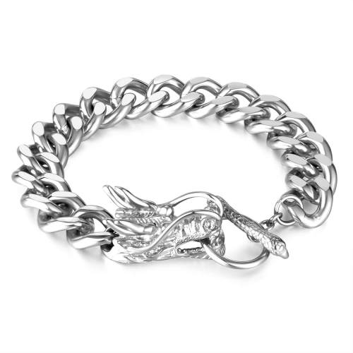 Wholesale Stainless Steel Dragon Cuban Chain Bracelet
