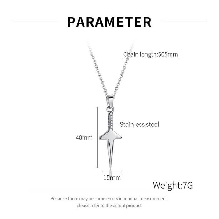 Wholesale Stainless Steel Crossed Sword Pendant